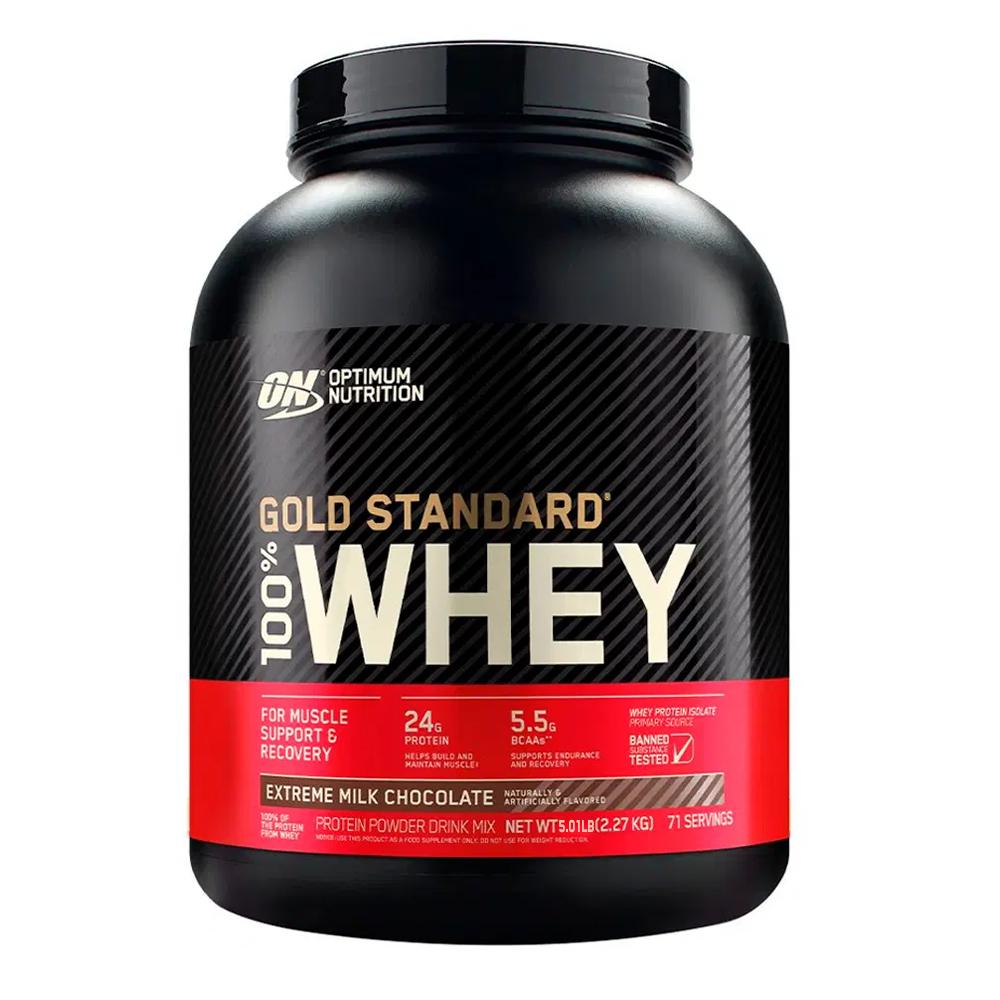 Optimum Gold Standard 100% Whey - Extreme Milk Chocolate - 5 lbs.