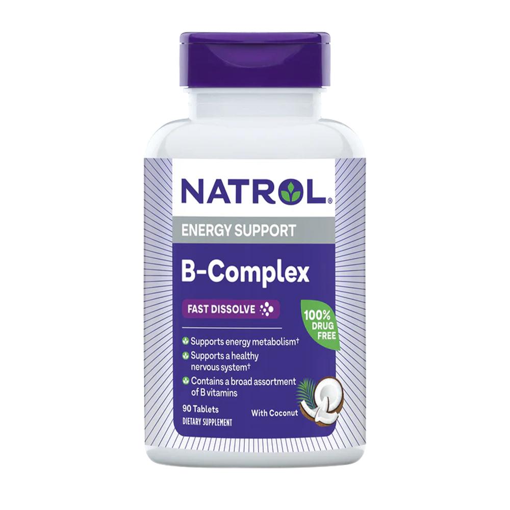 Natrol - B-Complex Energy Suport - Coconut - 90 Tablets