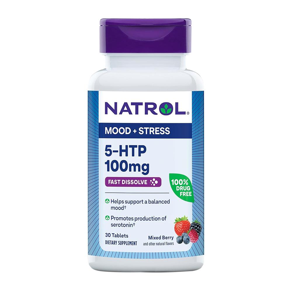 Natrol - 5-HTP Mood & Stress 100 mg  F/D - Mixed Berry - 30 Tablets