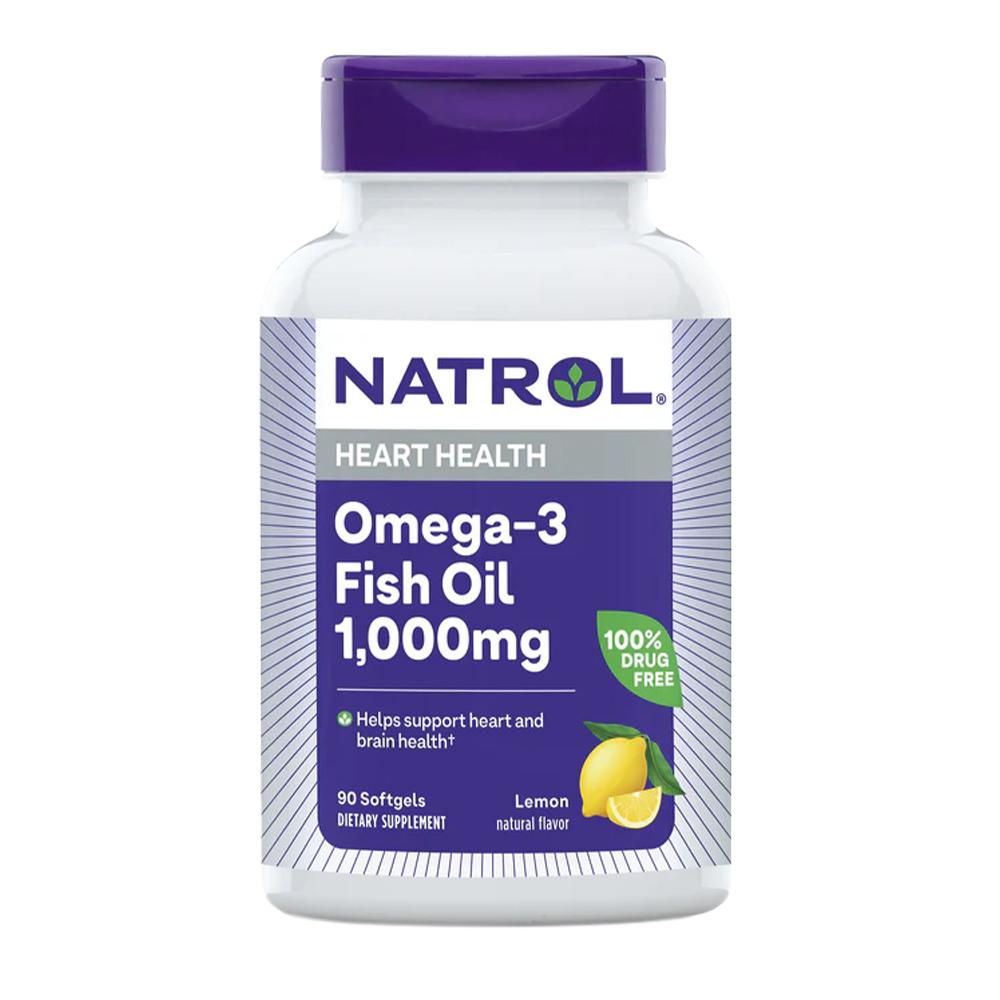 Natrol - Omega-3 Fish Oil 1,000 mg - Lemon - 90 Softgels