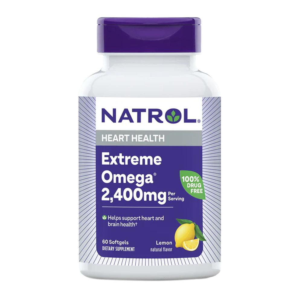 Natrol - Extreme Omega 2,400 mg - Lemon - 60 Softgels