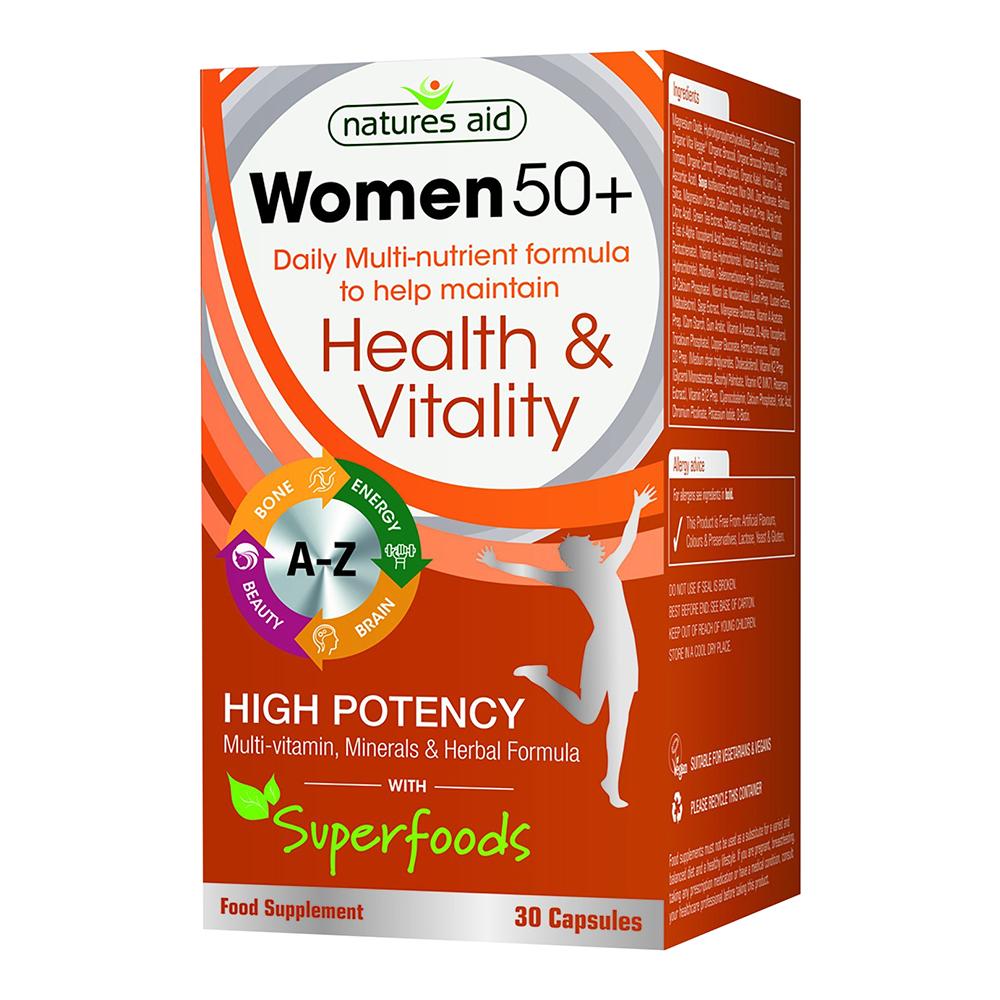 Natures Aid - Women 50+ Health & Vitality - 30 Capsules