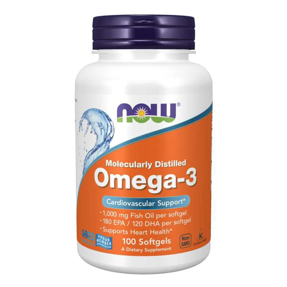 Now - Molecularly Distilled Super Omega-3 - Unflavored - 100 Softgels