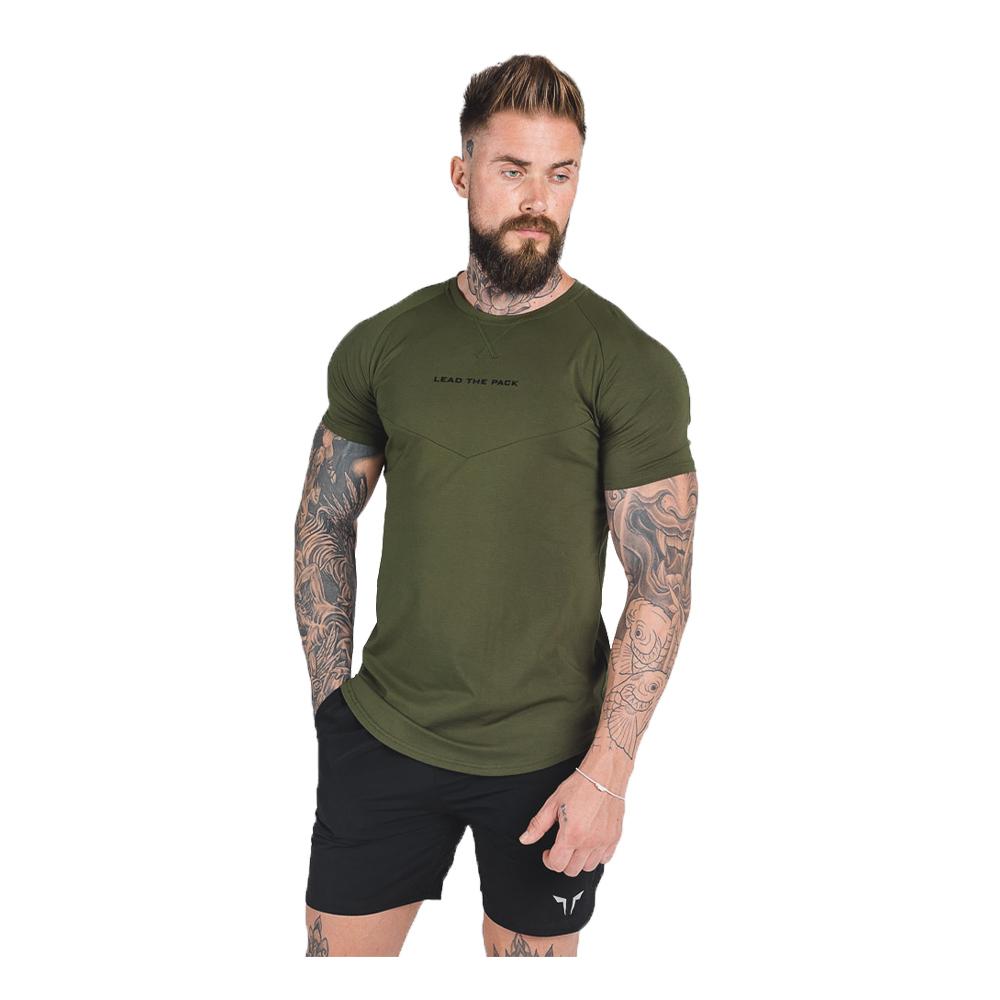 Squat Wolf - Statement Tee - Olive - Large (Male)