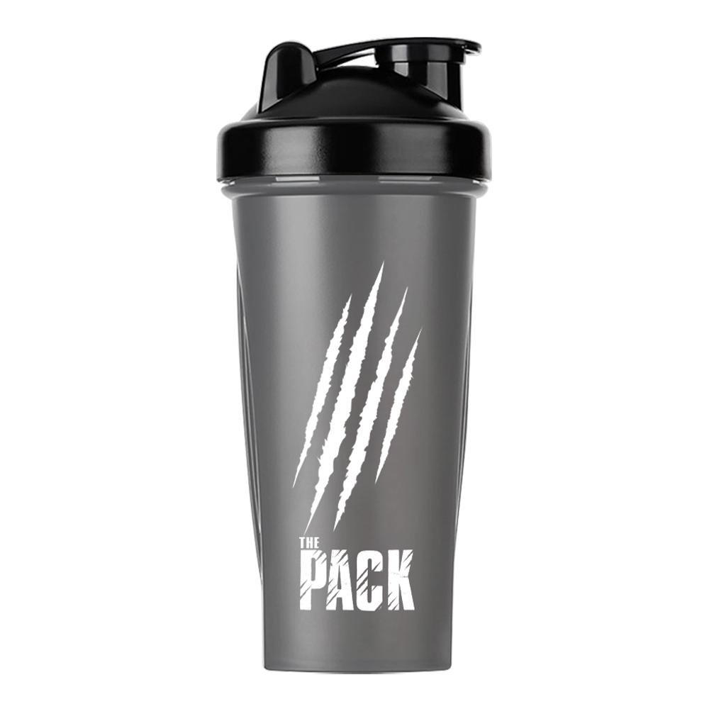 The Pack - Shaker Bottle - Black Transparent - 600 ML