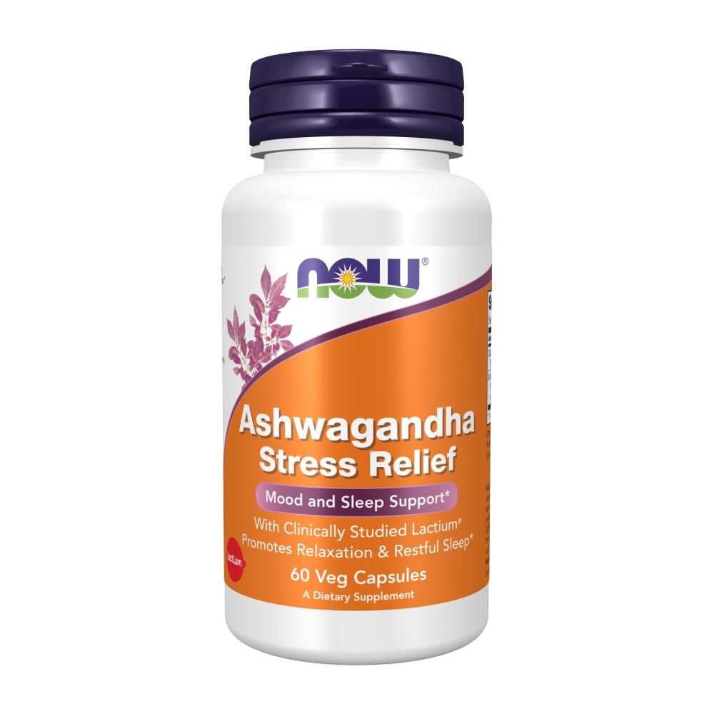 Now - Ashwagandha Stress Relief - Mood And Sleep Soupport - 60 Veg Capsules