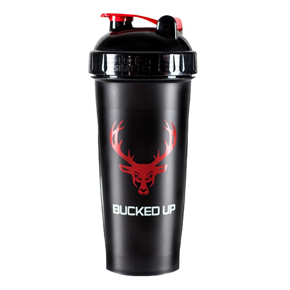 Bucked Up  - Perfect Shaker - Classic Shaker Cup - Black/Red - 28 OZ