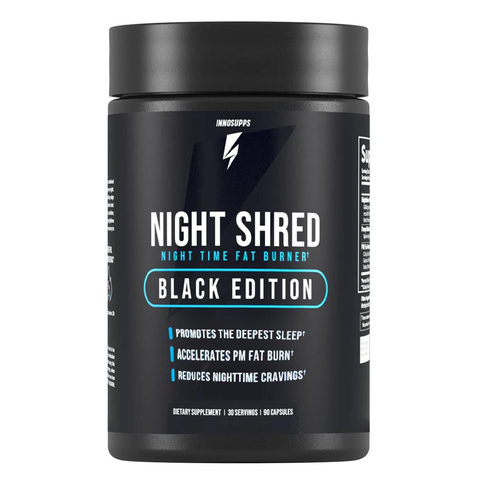 InnoSupps - Night  Shred Fat Burner - Black Edition - Unflavored  - 90 Capsules