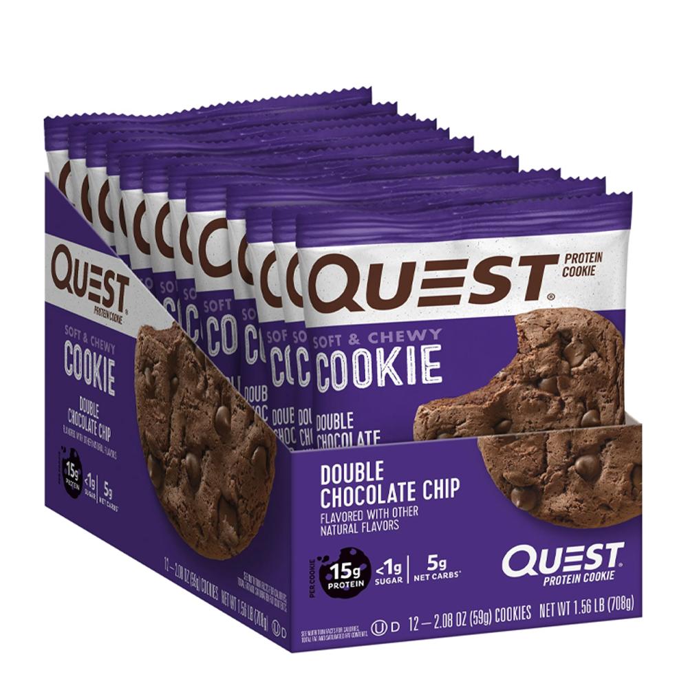 Quest - Protein Cookie - Double Chocolate Chip - Box of 12