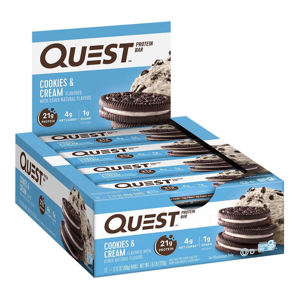 Quest - Protein Bar - Cookies and Cream - Box of 12