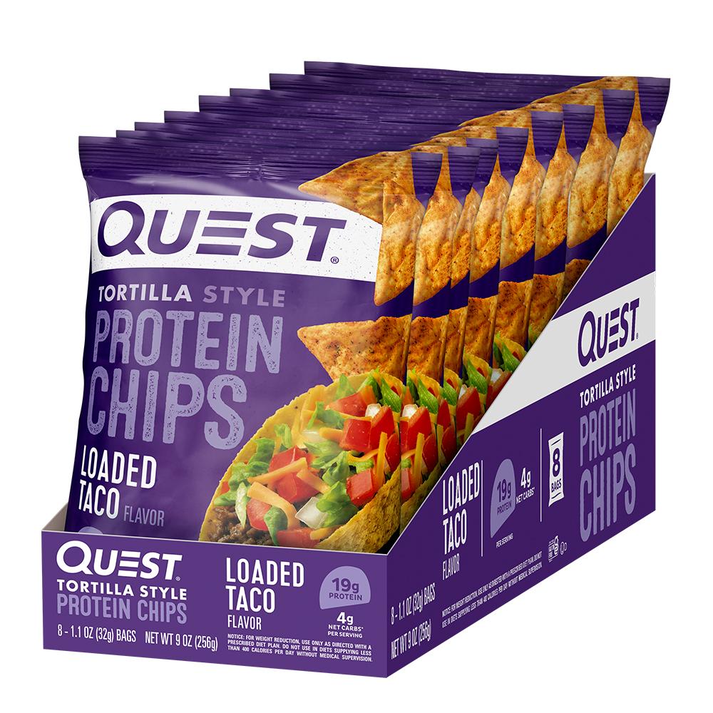 Quest - Protein Tortilla Chips - Loaded Taco - Box of 8