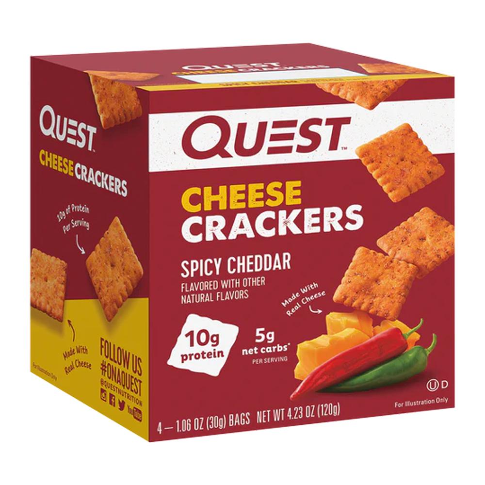 Quest Nutrition - Cheese Crackers - Spicy Cheddar - Box of 4