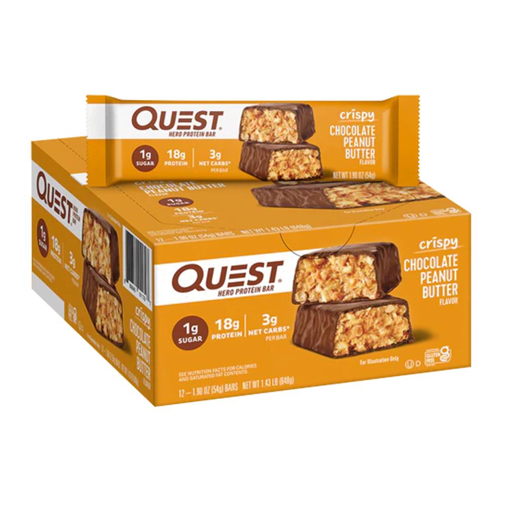 Quest - Hero Crispy Protein Bar - Chocolate Peanut Butter - Box of 12