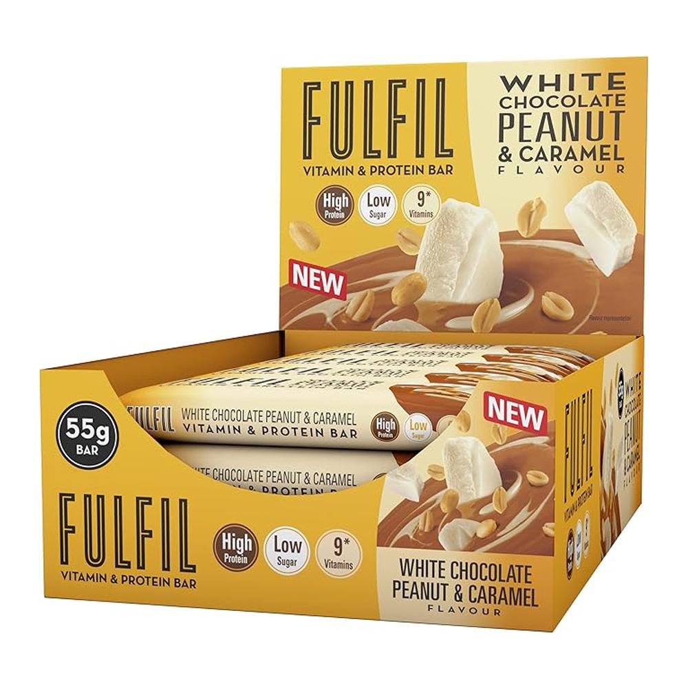 Fulfil Nutrition - Vitamin & Protein Bar -  White Chocolate Peanut & Caramel - Box of 15