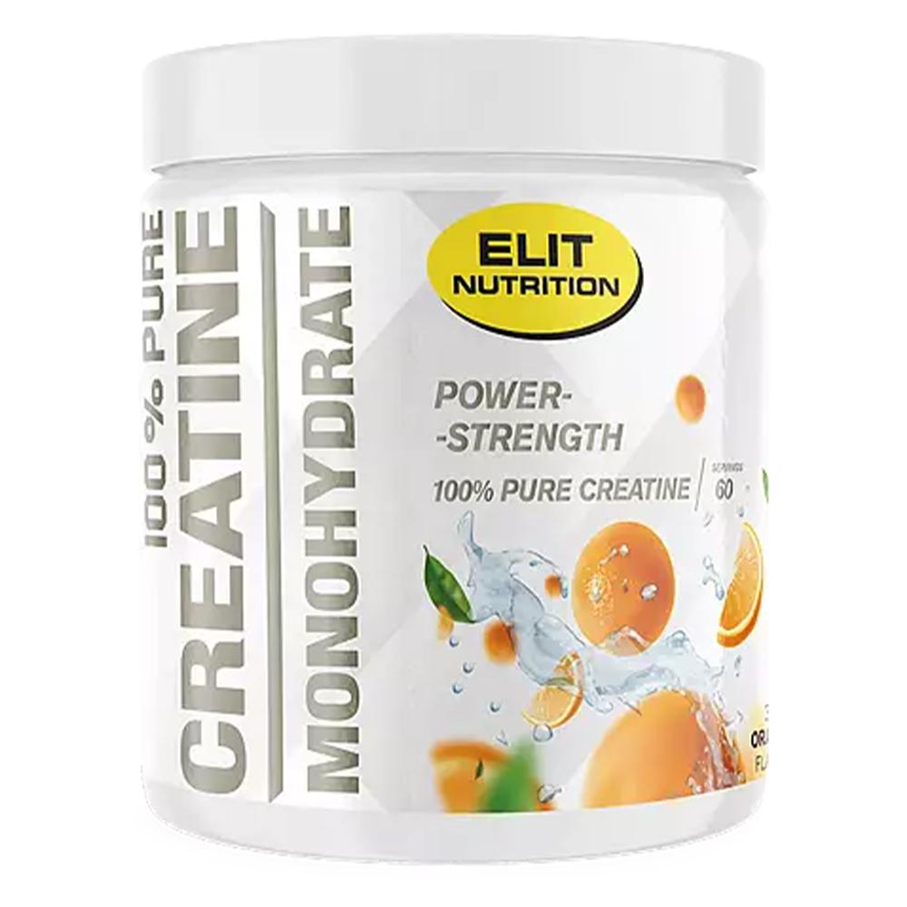 ELIT Nutrition - 100% Pure Creatine monohydrate - Orange - 300 Grams