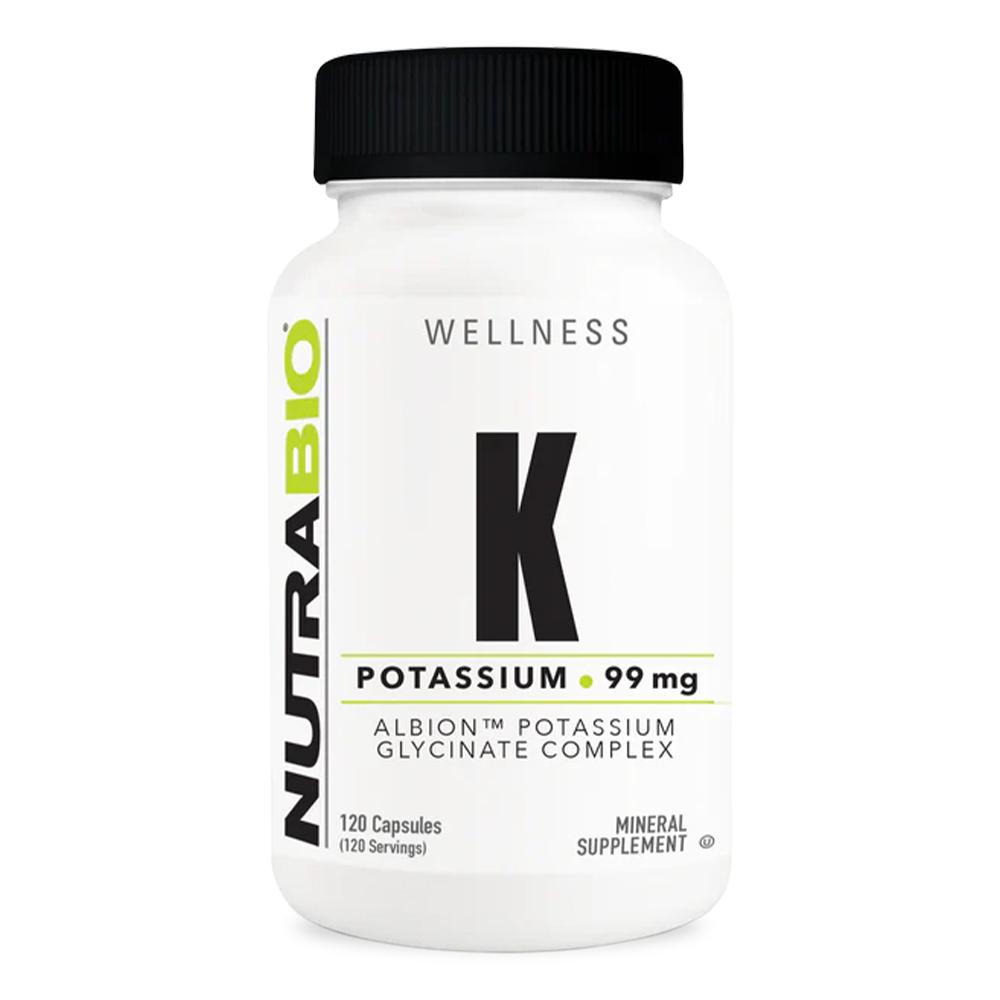 NutraBio - Potassium Complex 99mg - Not Flavored - 120 Vegetable Caps