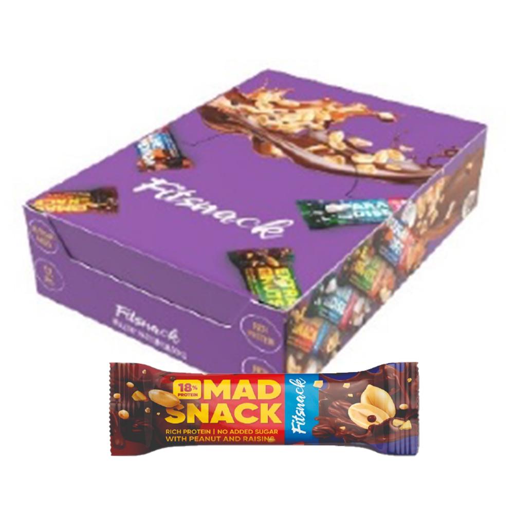 Fitsnack - Madsnack - Peanut and Raisins - Box of 12