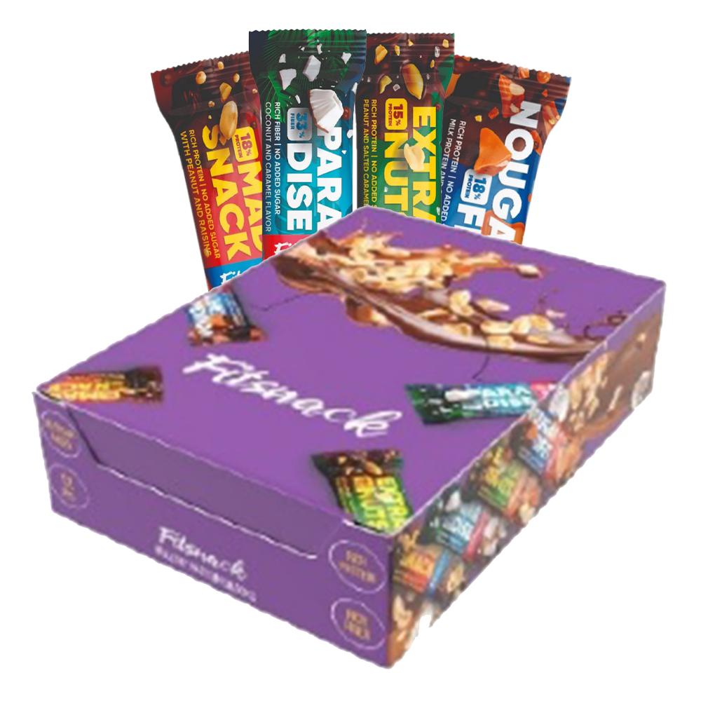 Fitsnack - Glazed Bar - Variety Pack - Box of 12