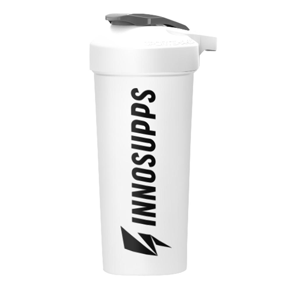 Innosupps - Sports Shaker with Black Logo - White - 600ml