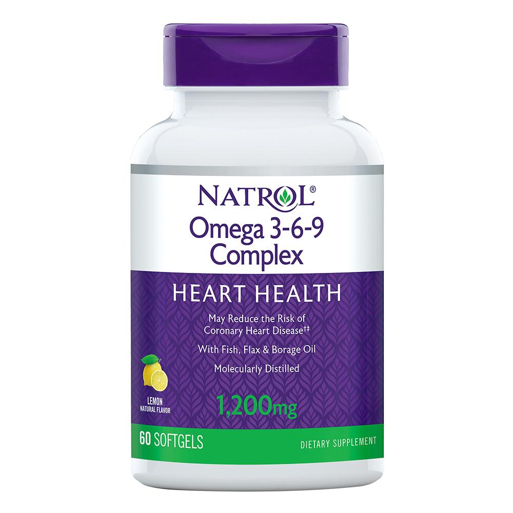 Natrol - Omega 3-6-9 Complex 1,200 mg - Lemon - 60 Softgels