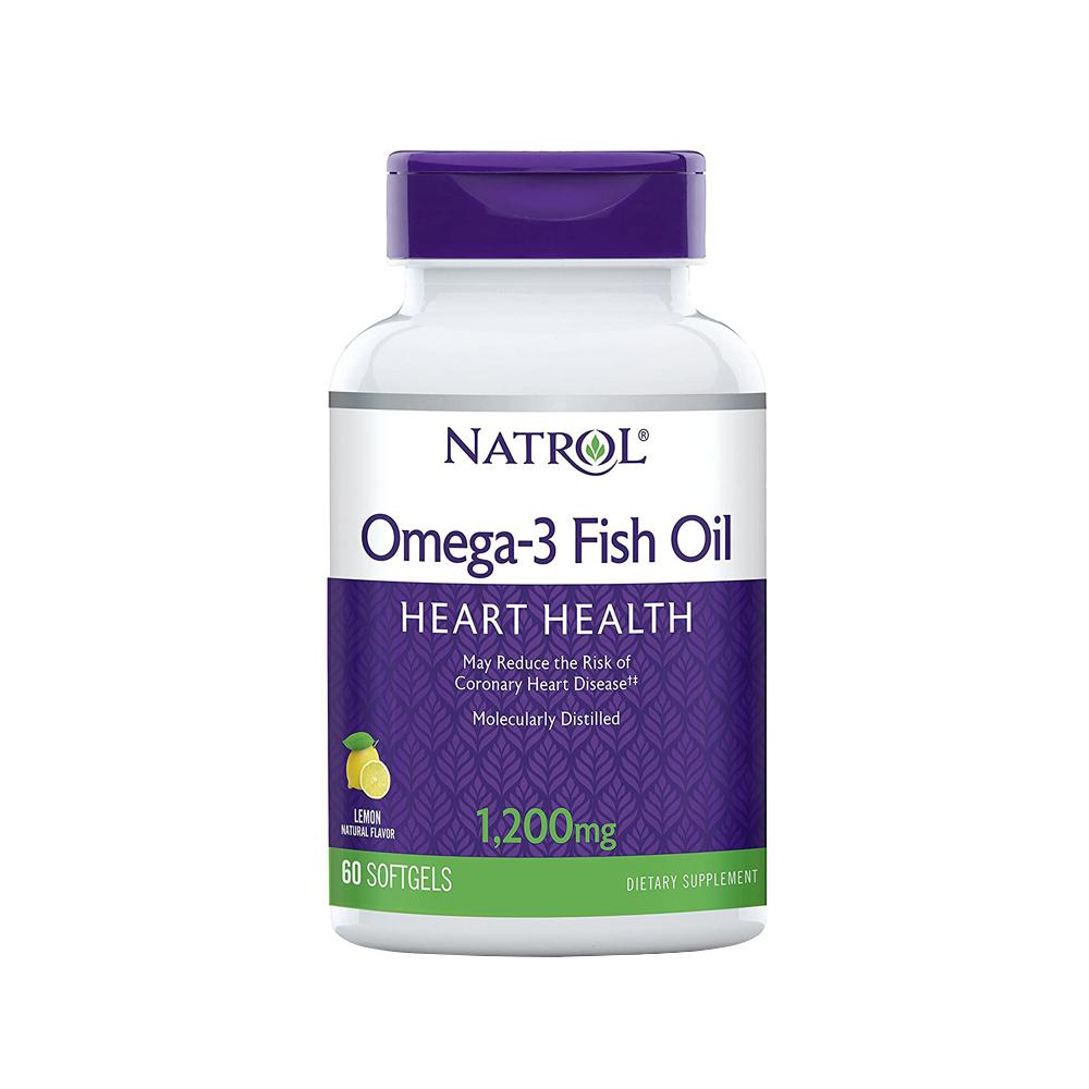 Natrol - Omega-3 Fish Oil - Hearth Health - 1,200mg - Unflavored - 60 Softgels